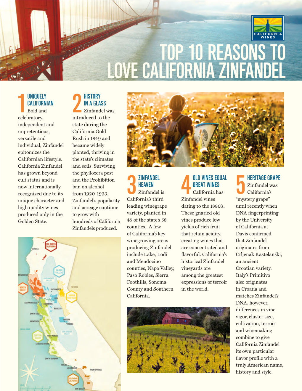 Top 10 Reasons to Love California Zinfandel