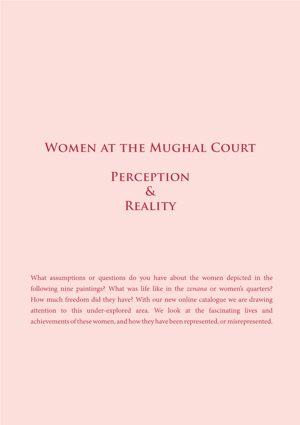 Women at the Mughal Court Perception & Reality