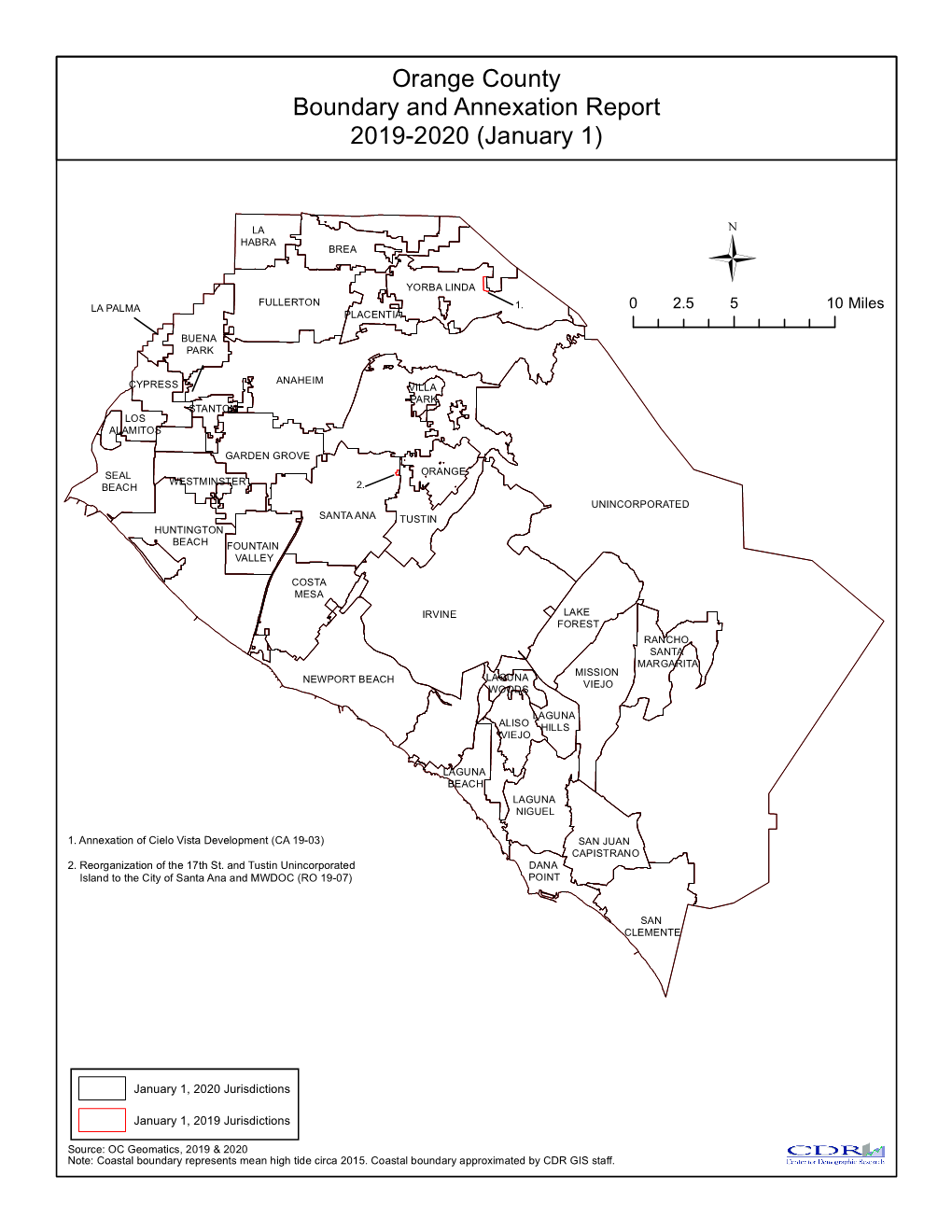 Orange County Boundary and Annexation Report 2019-2020 (January 1)