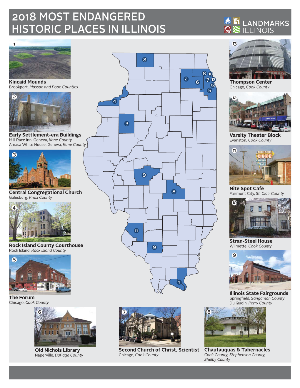 2018 Most Endangered Historic Places in Illinois