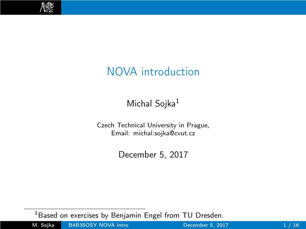 NOVA Introduction