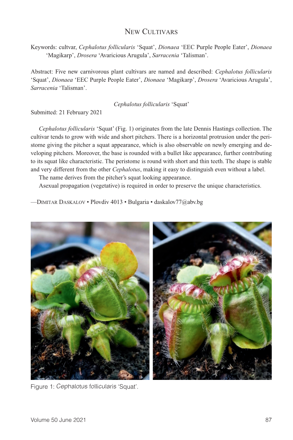 Carnivorous Plant Newsletter V50 N2, June 2021