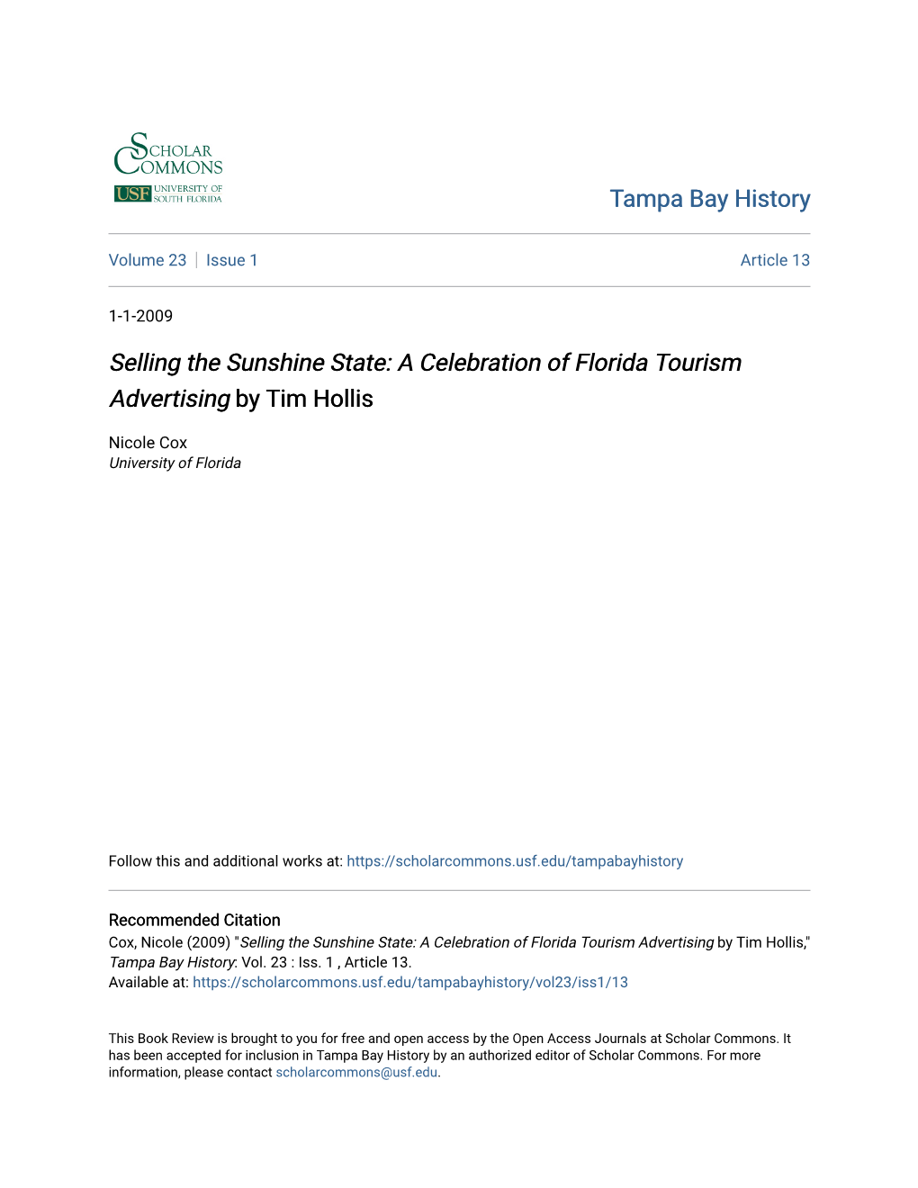 A Celebration of Florida Tourism Advertising by Tim Hollis