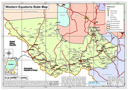 Western Equatoria State Map " Type Jonglei ") N State Capitals N " Western Bahr El Ghazal " 0 0 ' ' 0 0