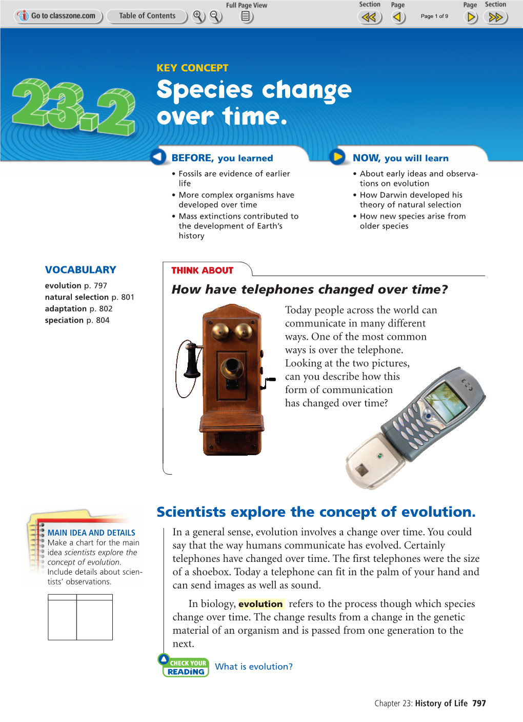 Species Change Over Time