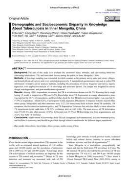 Demographic and Socioeconomic Disparity in Knowledge