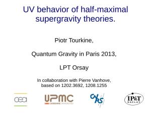 UV Behavior of Half-Maximal Supergravity Theories