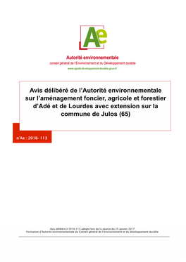 Aménagement Foncier, Agricole Et Forestier D'adé Et De