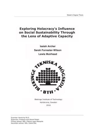 Cover Page Holacracythesis