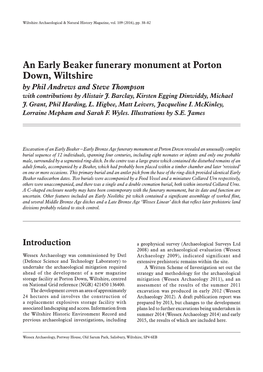 An Early Beaker Funerary Monument at Porton Down, Wiltshire by Phil Andrews and Steve Thompson with Contributions by Alistair J