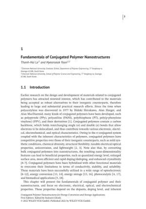 1 Fundamentals of Conjugated Polymer Nanostructures