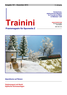 Trainini.De Erscheint Monatlich Ohne Gewähr Trainini ISSN 1867-271X Praxismagazin Für Spurweite Z