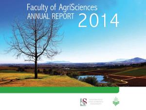 Faculty of Agrisciences ANNUAL REPORT 2 014 Ii CONTENTS