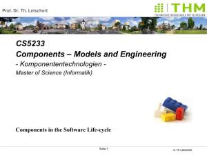 CS5233 Components – Models and Engineering - Komponententechnologien - Master of Science (Informatik)
