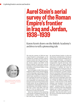 Aurel Stein's Aerial Survey of the Roman Empire's Frontier in Iraq And