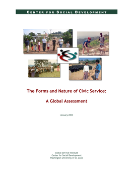 The Forms and Nature of Civic Service: a Global Assessment