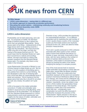 UK News from CERN Issue 17: 26 March 2013