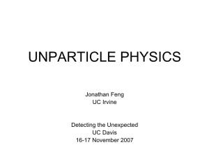 Unparticle Physics