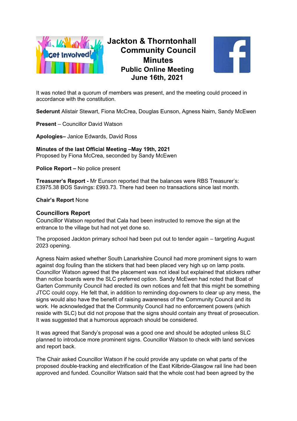 JTCC Minutes June 16Th 2021