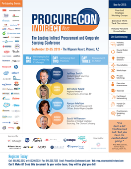 The Leading Indirect Procurement and Corporate Sourcing Conference