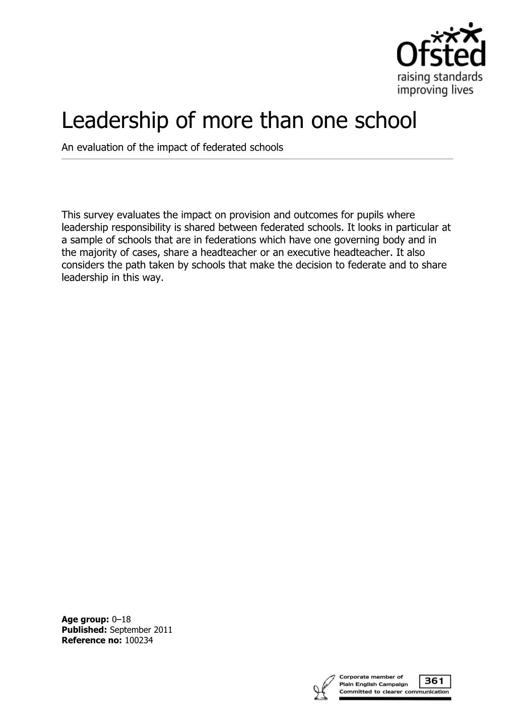 Leadership of More Than One School