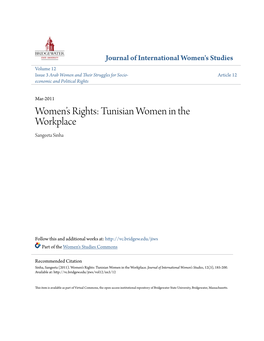 Women's Rights: Tunisian Women in the Workplace