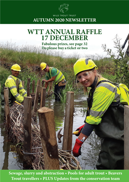 AUTUMN 2020 NEWSLETTER WTT ANNUAL RAFFLE 17 DECEMBER Fabulous Prizes, See Page 32 Do Please Buy a Ticket Or Two