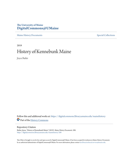 History of Kennebunk Maine Joyce Butler