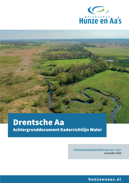 Drentsche Aa Achtergronddocument Kaderrichtlijn Water