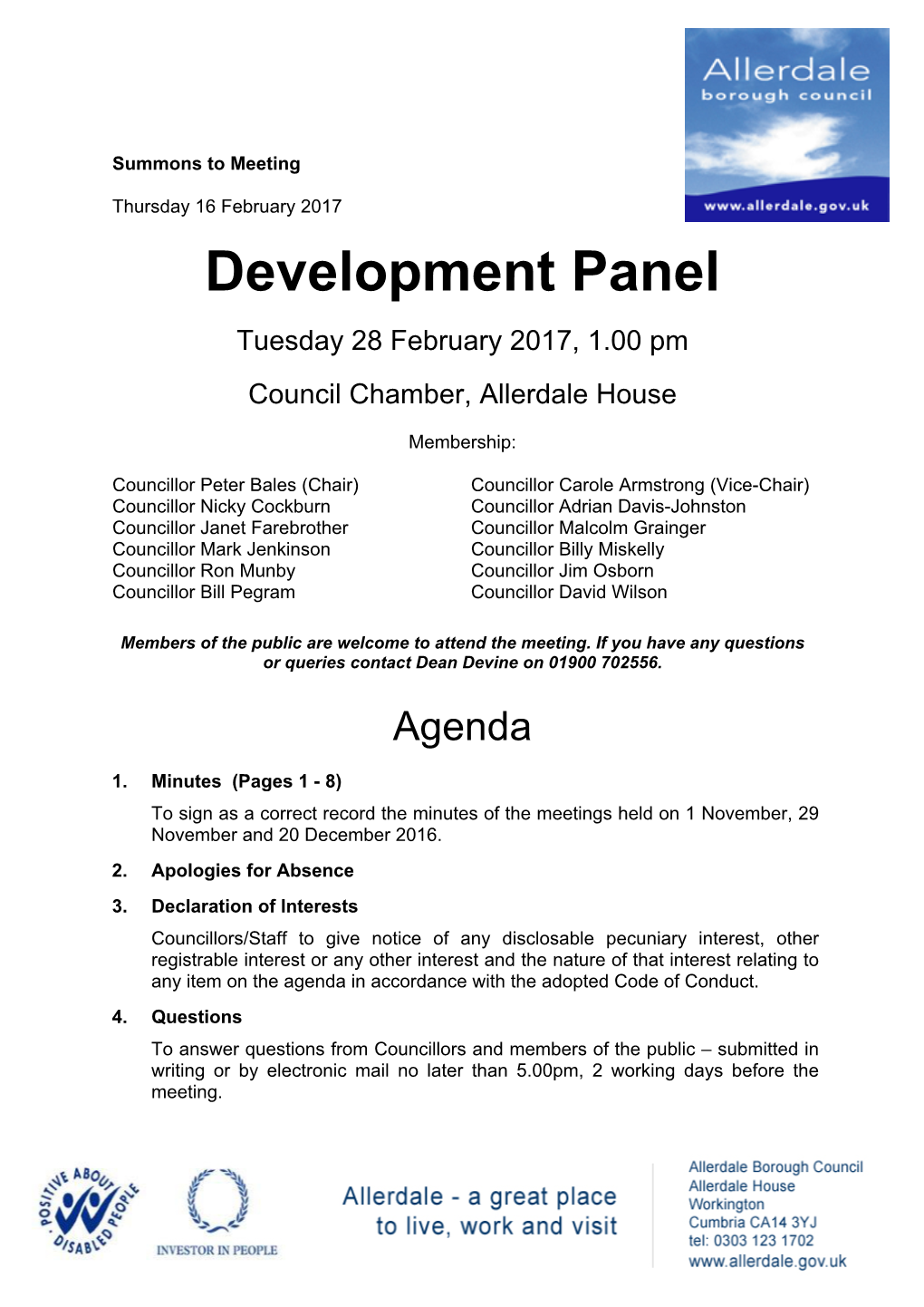(Public Pack)Agenda Document for Development Panel, 28/02/2017 13