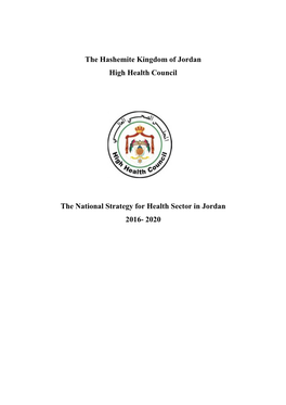 National Strategy for Health Sector 2016-2020