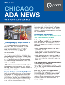 ADA NEWS with Pace Suburban Bus