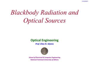 Blackbody Radiation and Optical Sources