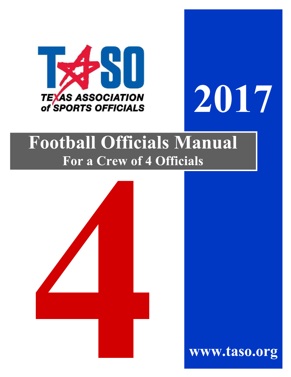 Football Officials Manual For A Crew Of 4 Officials - DocsLib