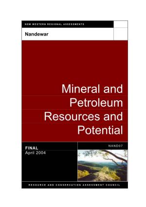 Nandewar Mineral and Petroleum Resources and Potential, Nandewar Western Regional Assessment