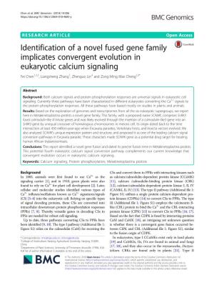 Identification of a Novel Fused Gene Family Implicates Convergent