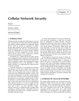 Chapter 17. Cellular Network Security
