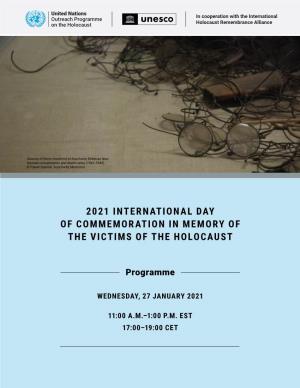 2021 International Day of Commemoration in Memory of the Victims of the Holocaust