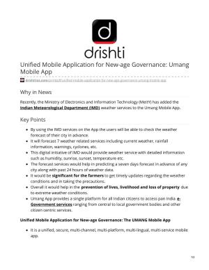 Unified Mobile Application for New-Age Governance: Umang Mobile App