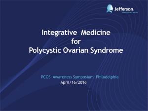 Integrative Medicine for Polycystic Ovarian Syndrome