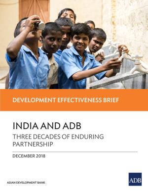Development Effectiveness Brief: India and ADB