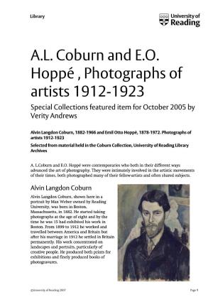 Coburn Photographs 1912 to 1923