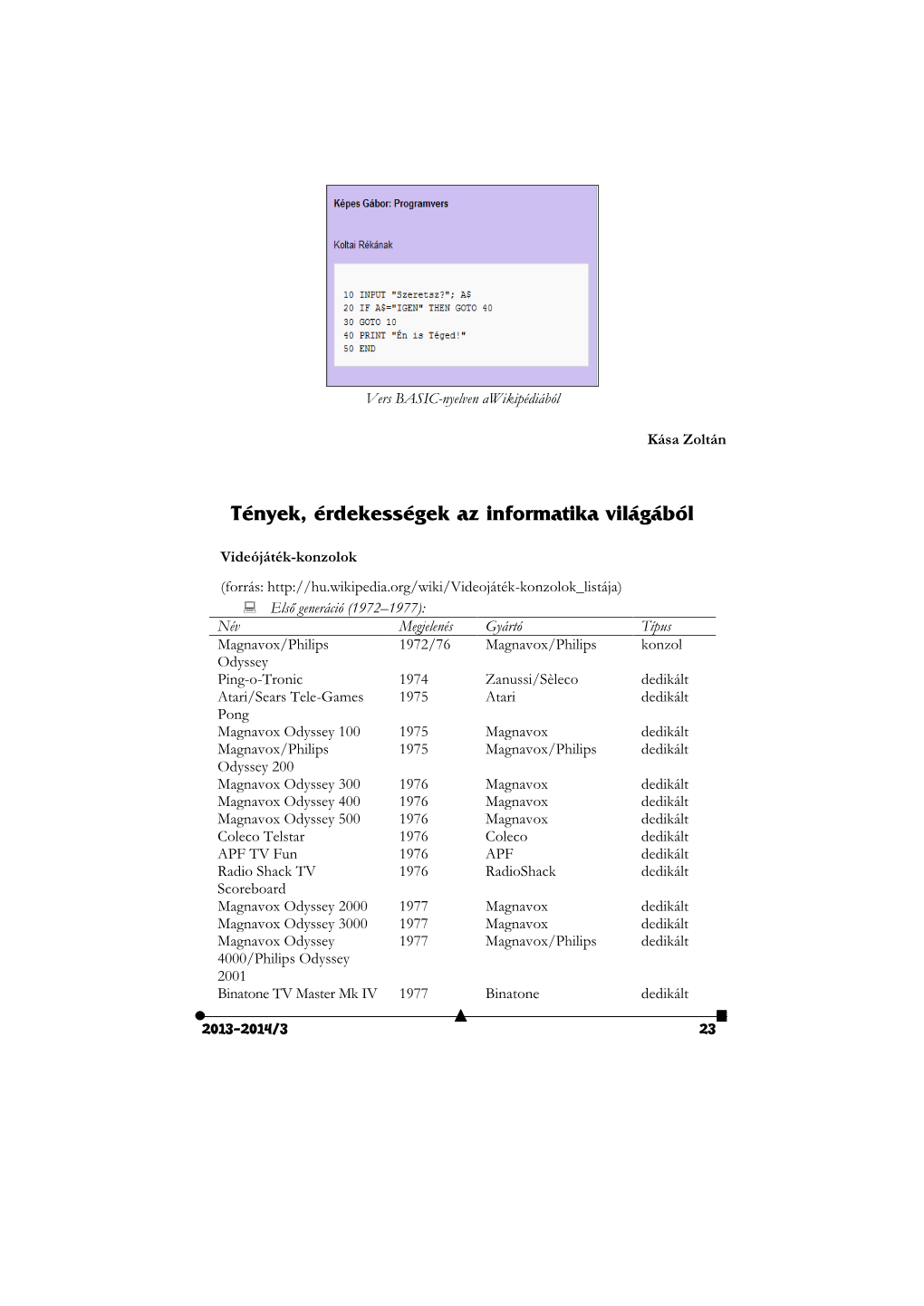 Tények, Érdekességek Az Informatika Világából