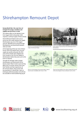 Shirehampton Remount Depot