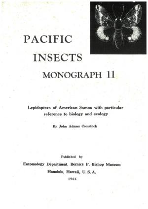 PACIFIC INSECTS MONOGRAPH Ll