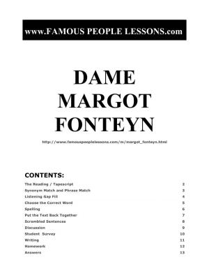 Dame Margot Fonteyn
