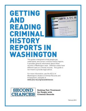 Getting and Reading Criminal History Reports in Washington State