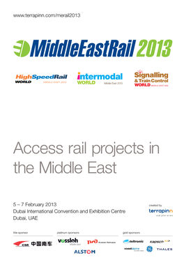 Access Rail Projects in the Middle East