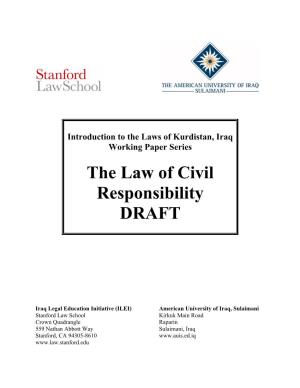 The Law of Civil Responsibility DRAFT