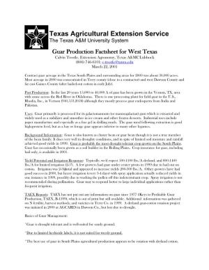 Texas Agricultural Extension Service the Texas A&M University System